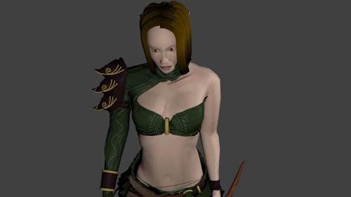 Elf, game-ready and animated