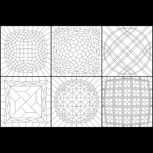 6 grating meshes