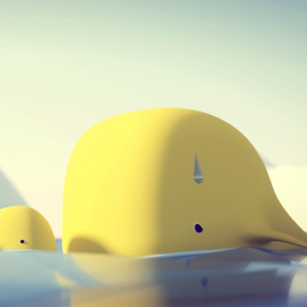 Whale + Lowpoly Ocean