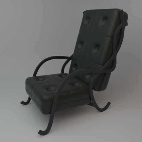 Cushion Chair With Metal Sides