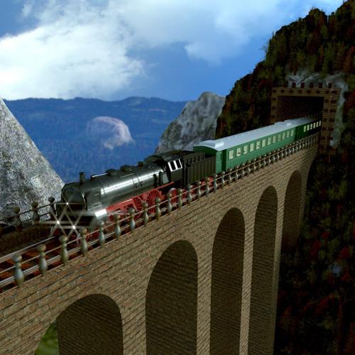 Landscape with train