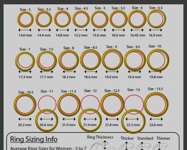 Ring Template for Shapeways