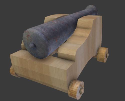 Rigged deck Cannon