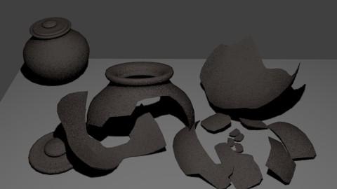 broken pottery