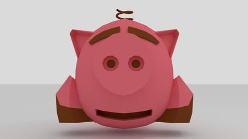 Low poly pig