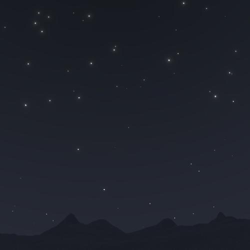 procedural night sky with stars