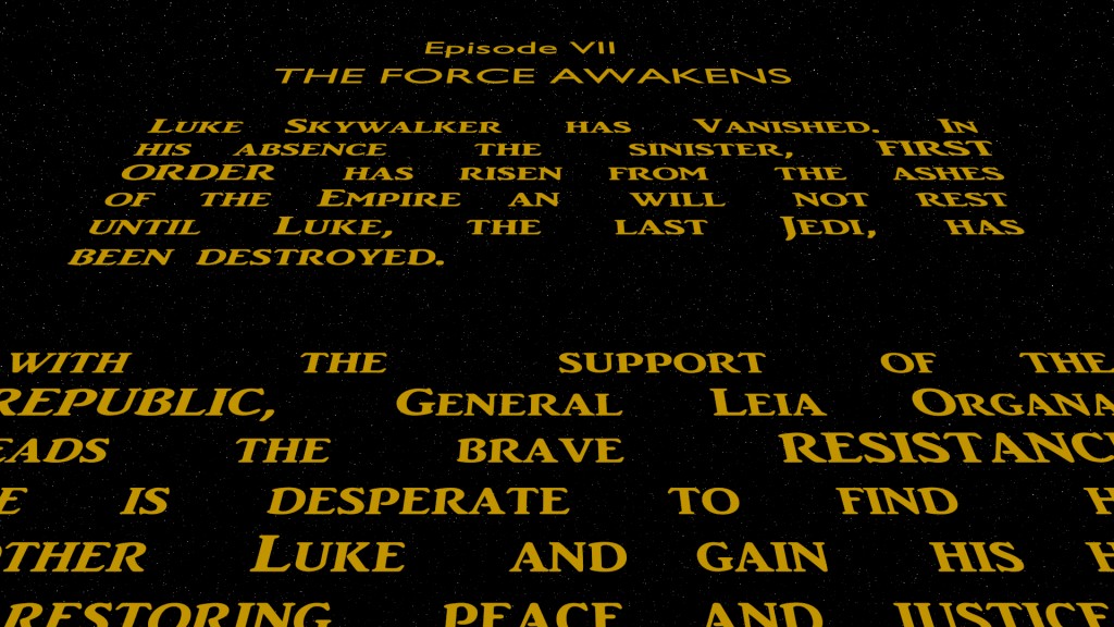 Star Wars VII Intro Scene