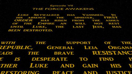 Star Wars VII Intro Scene