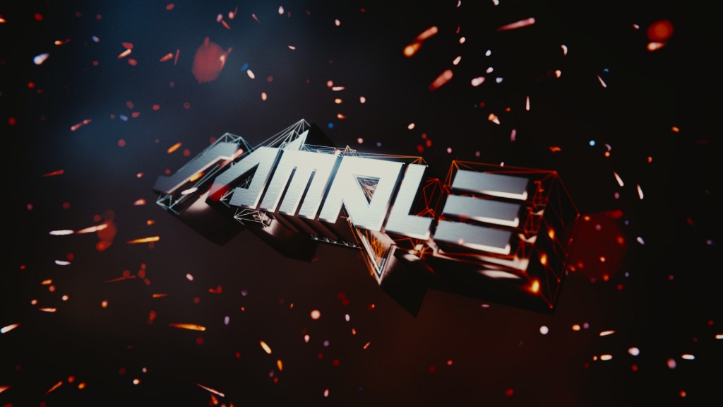 Wireframe-Particle Text