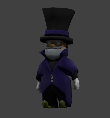 LowPoly Mayor Character