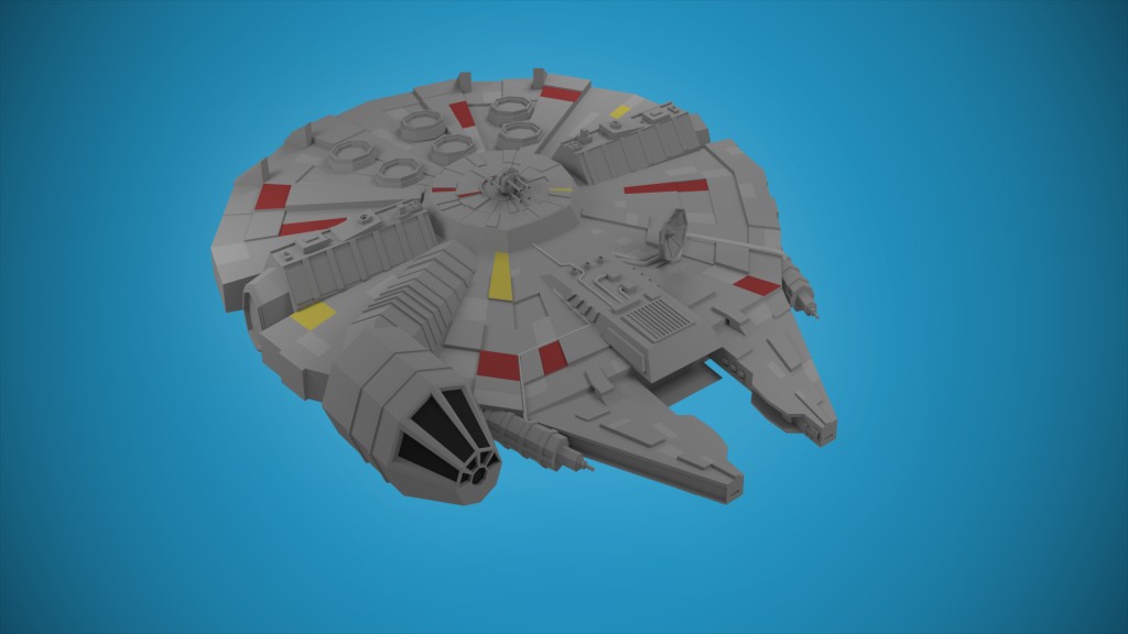 Low Poly "Star Wars Millennium Falcon"