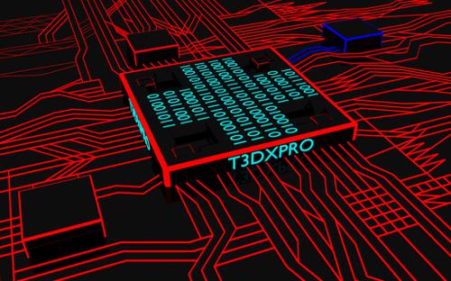 Computer chip Abstract scene