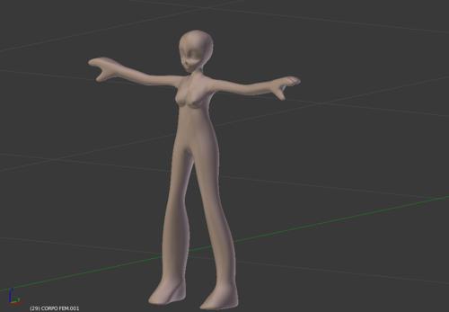 Cartoon Girl Base Body