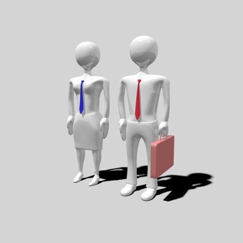 3D man and lady