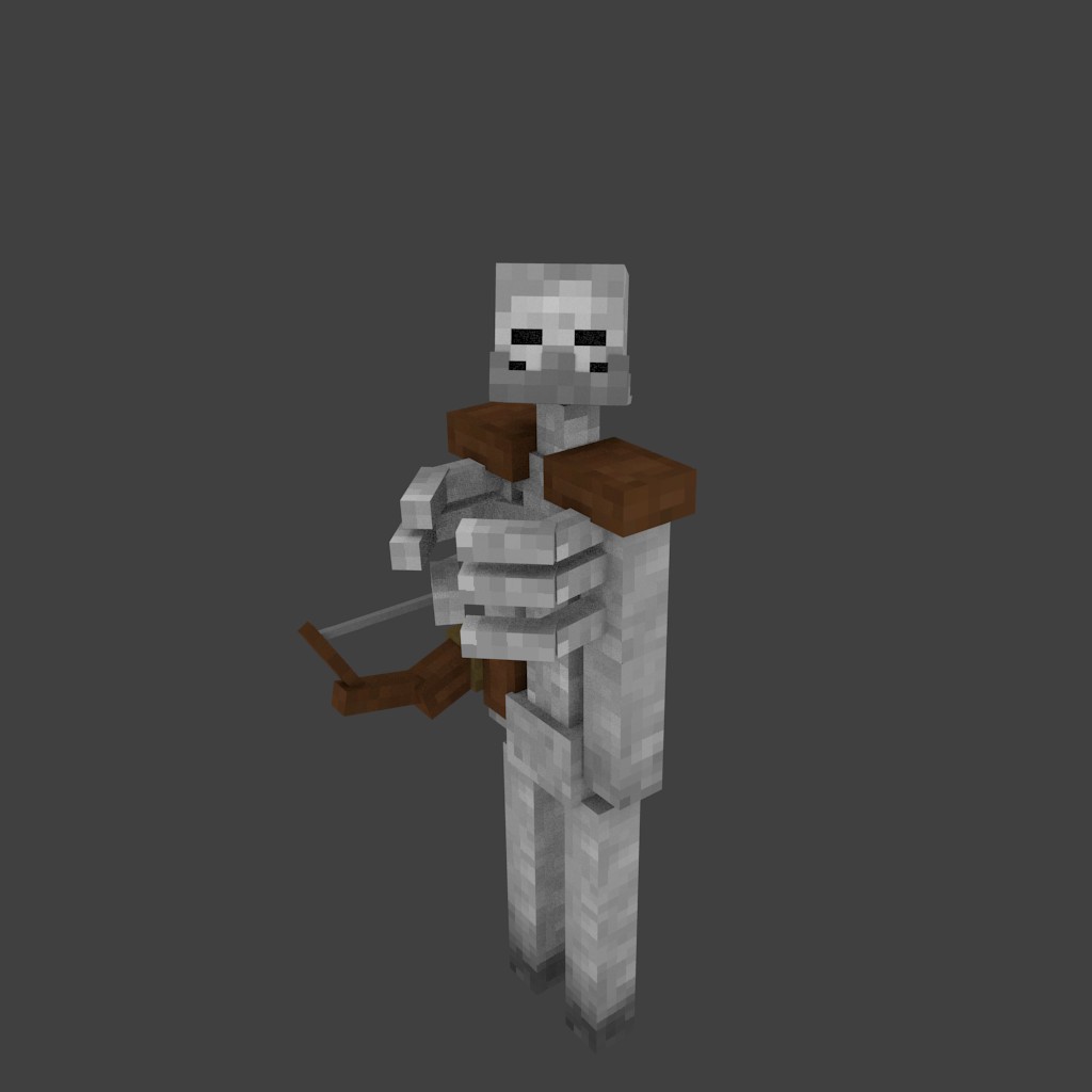 Minecraft Mutant Skeleton Blender Rig FREE!