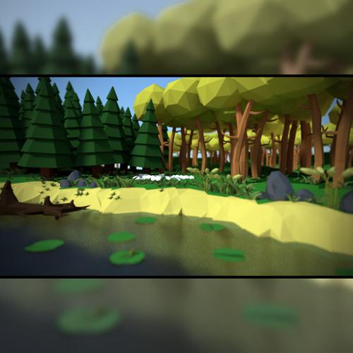 Blender Landscape by. Hoboo