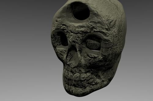 Skull with three eyes