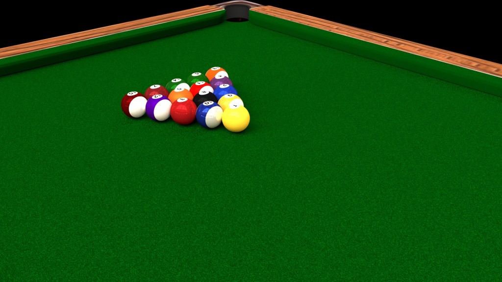 Test rigid body on pool-table
