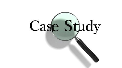 Case Study graphic with magnifying glass