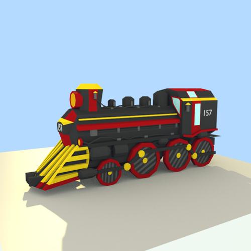 Low Poly Steam Train