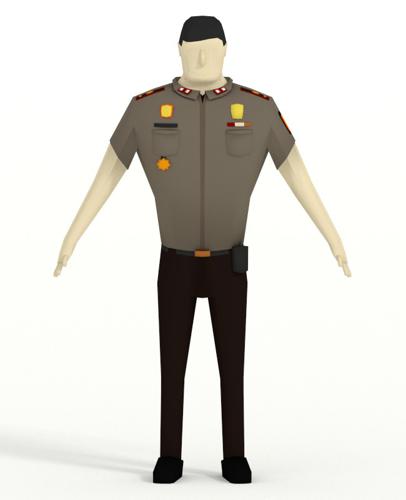 Indonesian Police Lowpoly