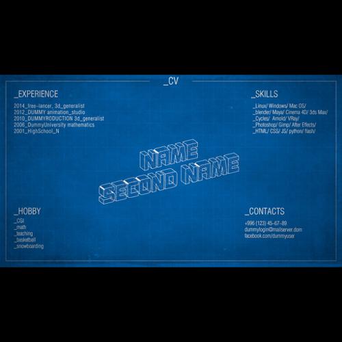 Blueprint style CV