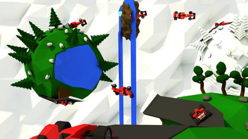 Low Poly Tiny Planet Race Track