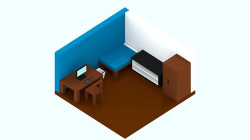 Isometric sleeping room