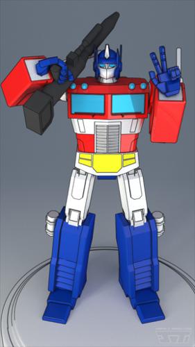 Optimus Prime (Low Poly and Rigged w/ walk cycle)
