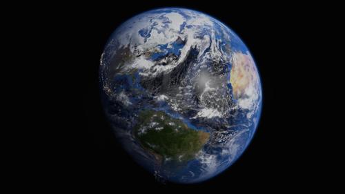 Realistic Earth (w/ Text - Optional)