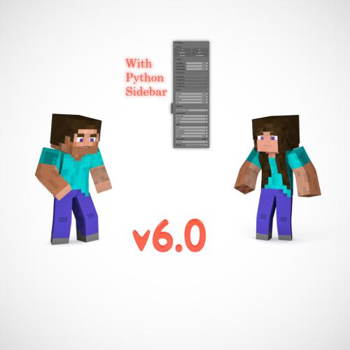 Dulana57's Blender Minecraft Rig V6.0 [With Python Sidebar]