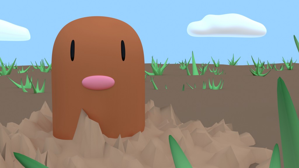 A Diglett on the desert