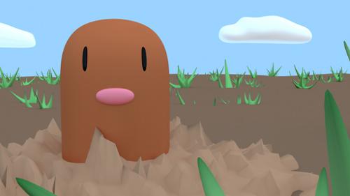 A Diglett on the desert