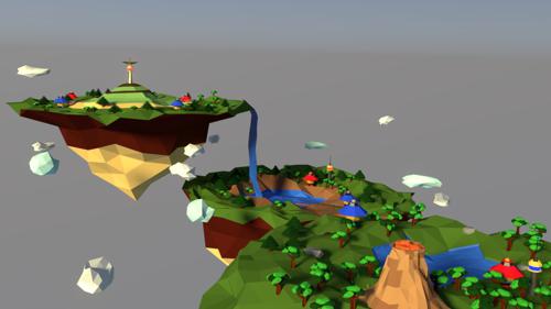 low poly islands