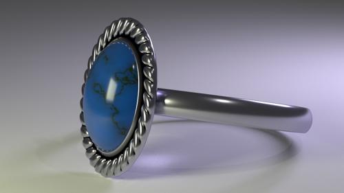 Silver/Blue Ring