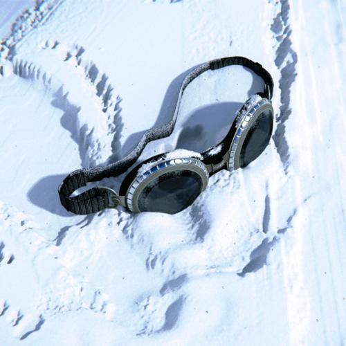 goggles on the snow
