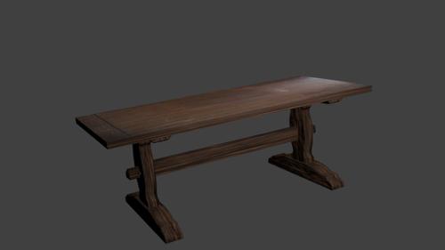 Simple wooden table