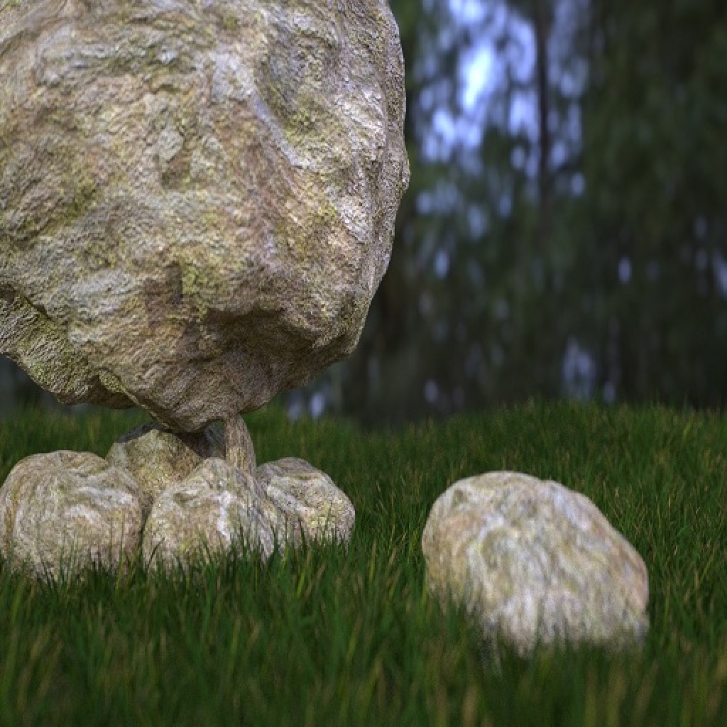 Realistic Rocks and Grass