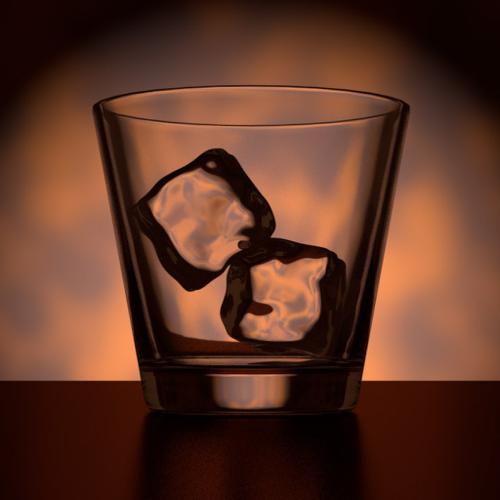 Ice cubes in an Old Fashioned Glass Still-Life