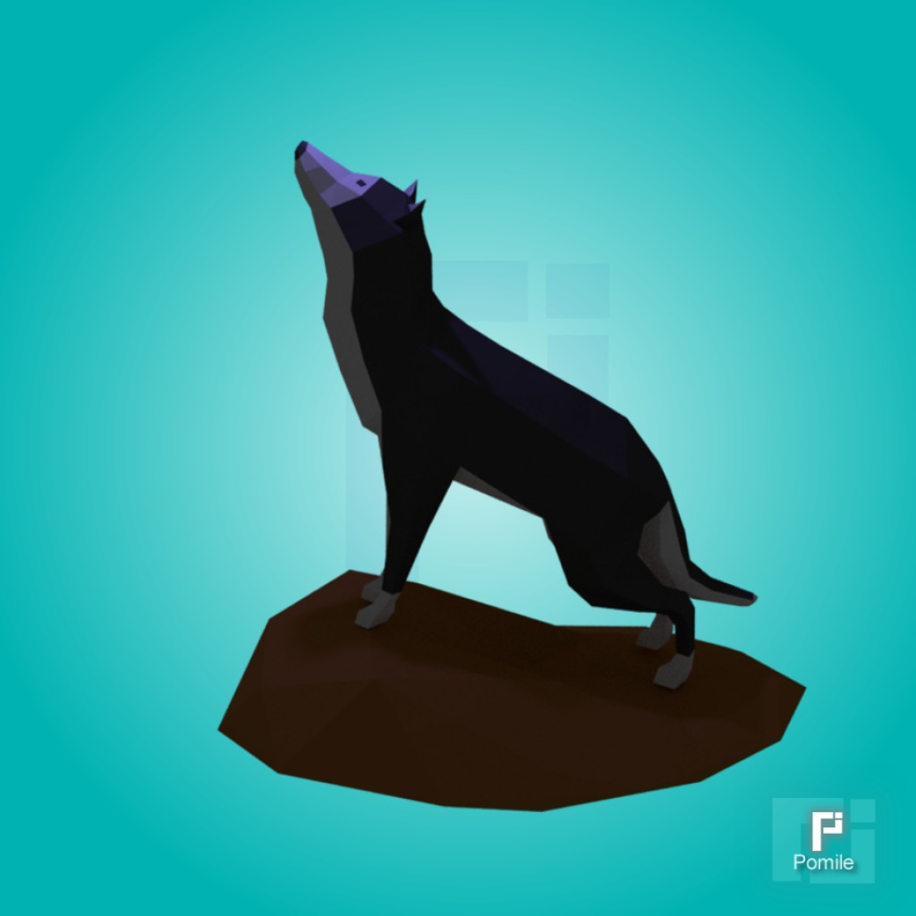 Wolf Low Poly (Rigged)
