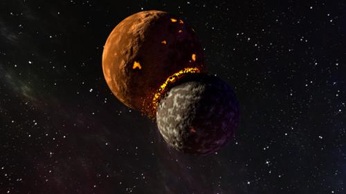 Planets collide
