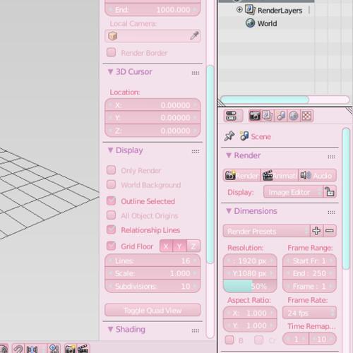 very pink theme