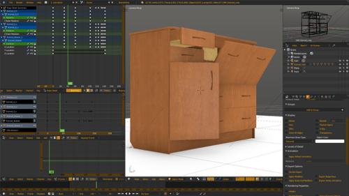 Chest of drawers - b4w - object animation