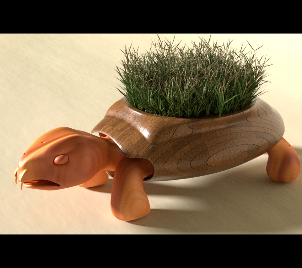 Wooden Garden Turtle