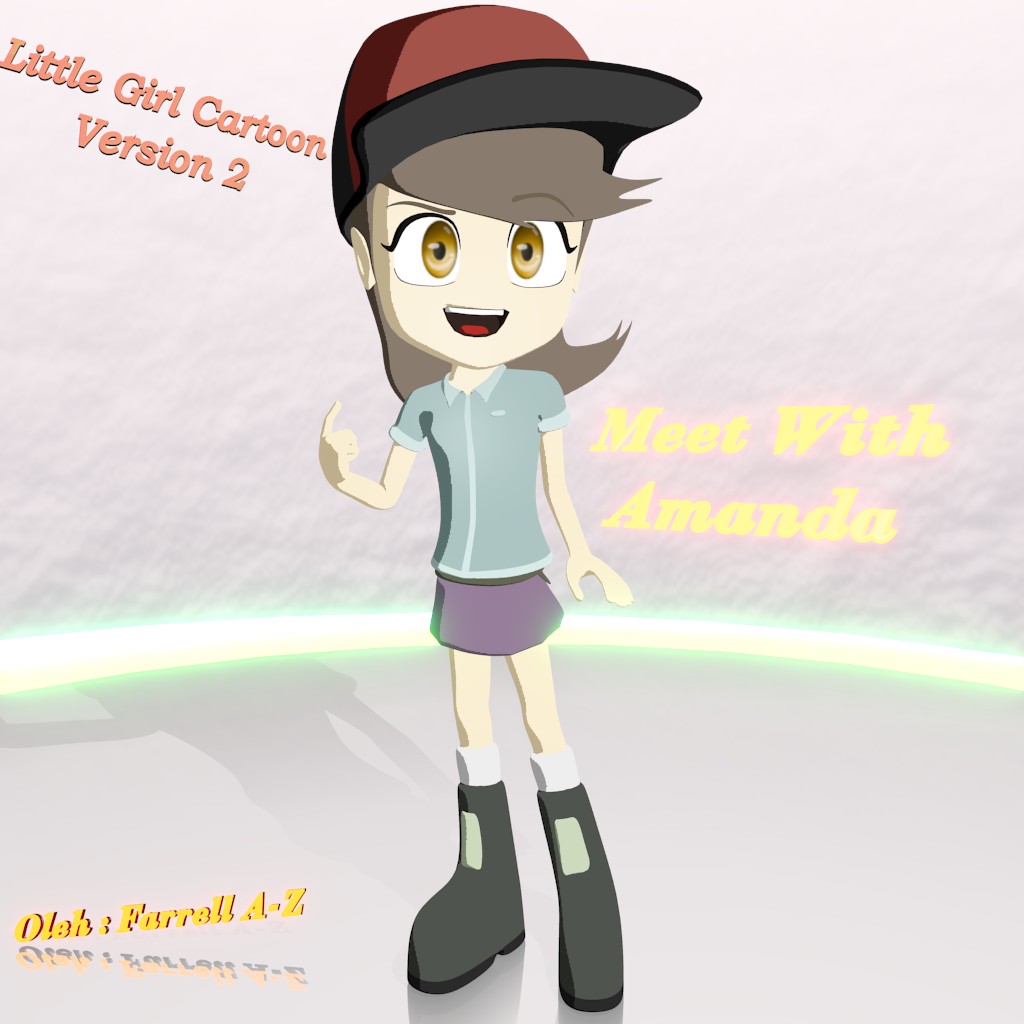 Little Girl Cartoon Character Version 2