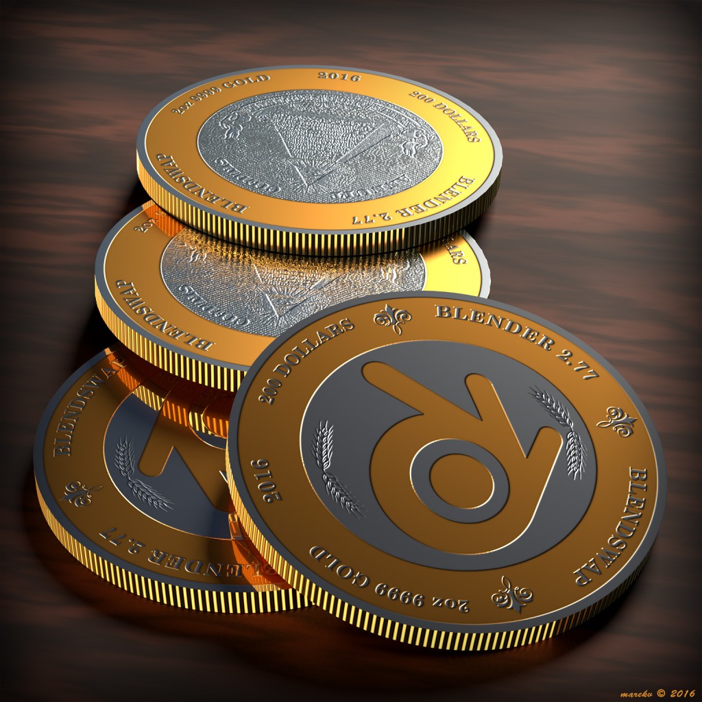 Gold Silver Coin (Blendswap/Illuminati theme)
