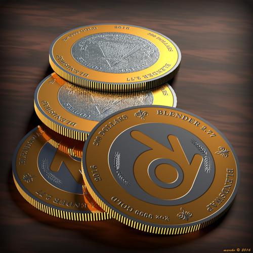 Gold Silver Coin (Blendswap/Illuminati theme)
