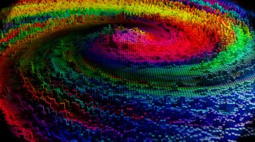 Colorful abstract landscape