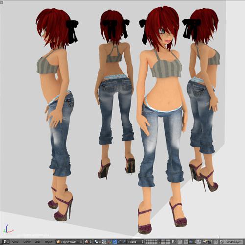 girl. woman, mesh base.