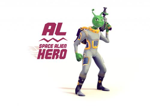Al the Space Alien Hero - Character Rig